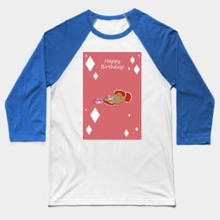 "Happy Birthday" Girly Sloth Baseball T-Shirt